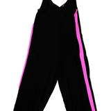 Activewear 7SWAN® Jumpsuit Classic Black With Party Pink Side Panel