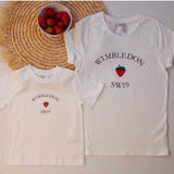 The WIMBLEDON Strawberry t-shirt 🍓🎾 Tennis Apparel by Single Swan