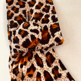 Willow Jumpsuit: Limited Edition Chocolate Brown Animal Print in soft needlecord