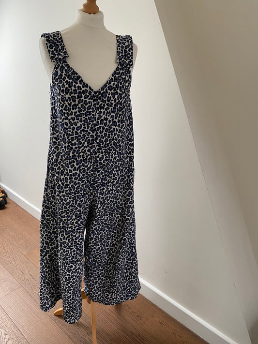 Willow Jumpsuit: Limited Edition Blue Animal Print