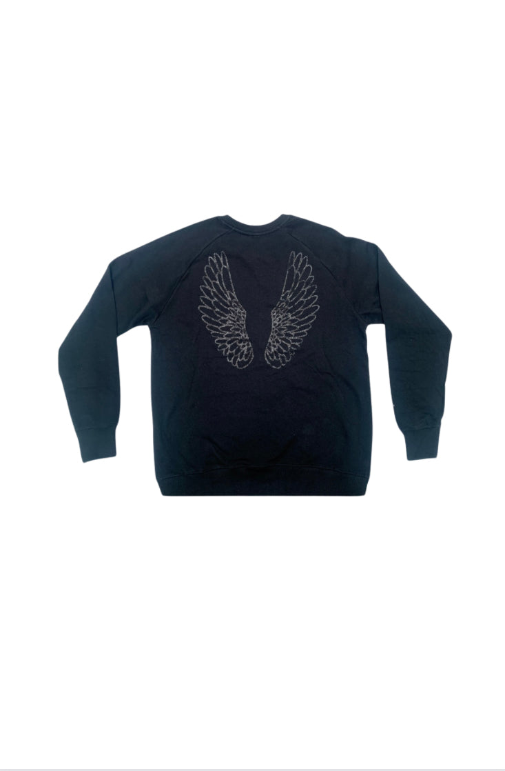 Lola ANGEL WINGS Sweatshirt Classic Fit Raglan Sleeves