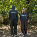 FAITHFUL / TRAITOR Hoodie in Dark Grey