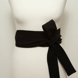 Evelyn Wraparound Belt- Sparkly Black